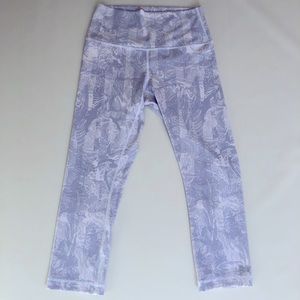 Lululemon Crop Leggings in Lavender Print